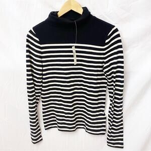 NEW J. Crew Striped Turtleneck sz M Women's knit sweater turtleneck